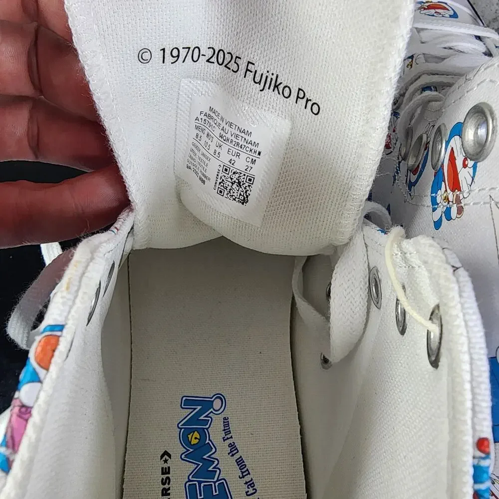Converse x Doraemon Chuck Taylor All Star Hi Men's 8.5 White A15791C